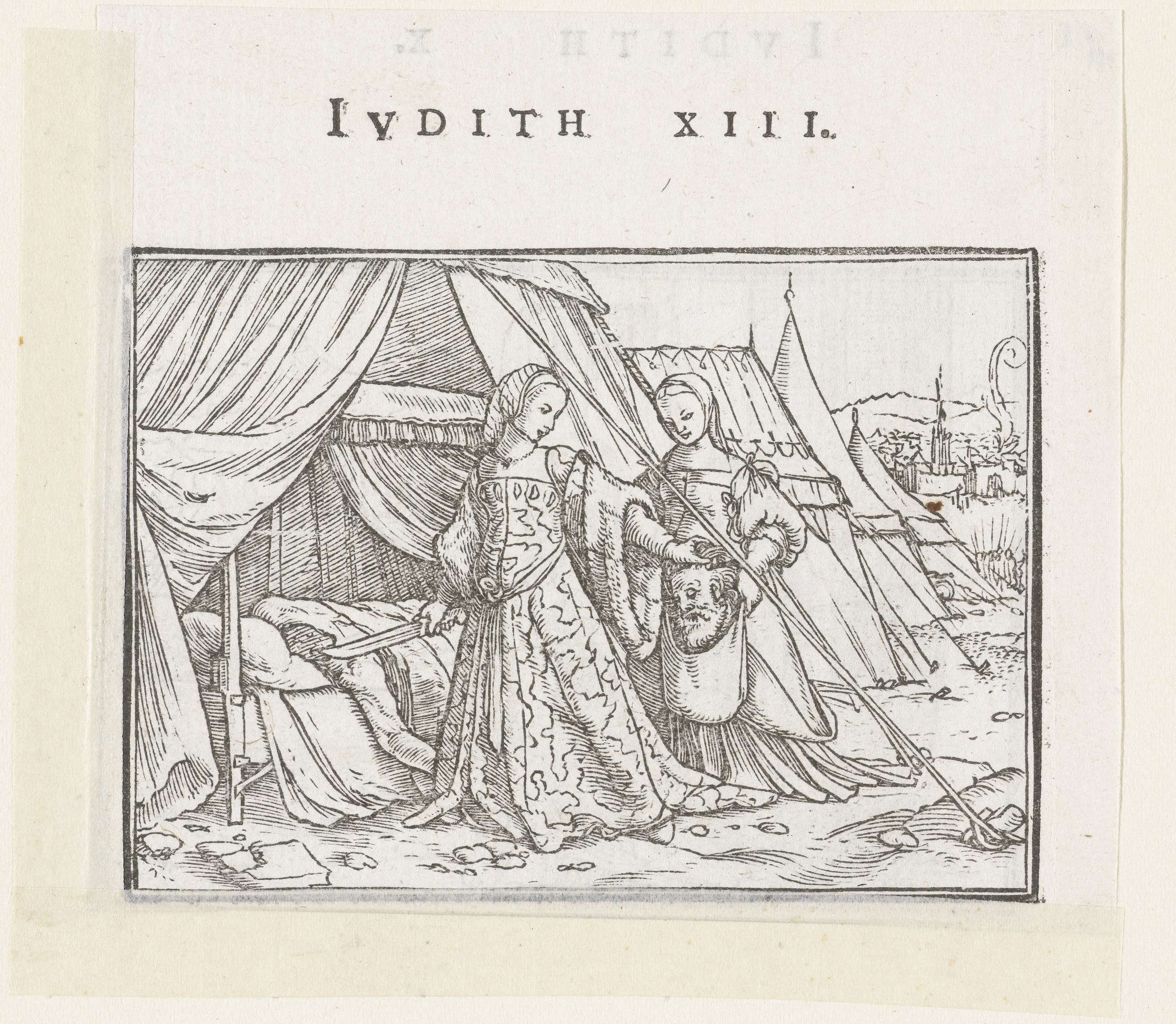Judit geeft hoofd van Holofernes aan haar dienstmaagd, by Hans Holbein (II), public domain