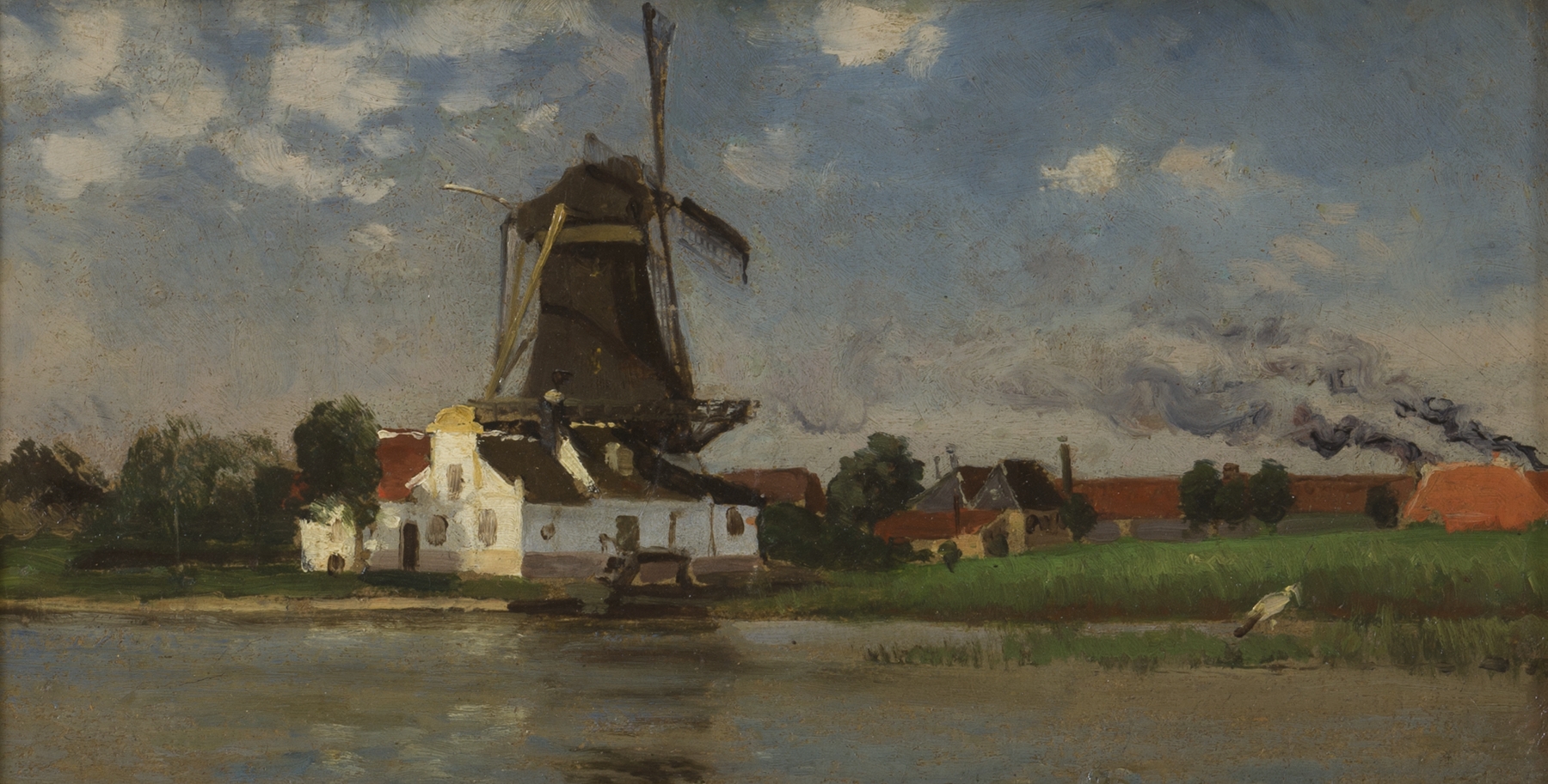 Interior scene with light and shadow, oil painting by Carl Skånberg