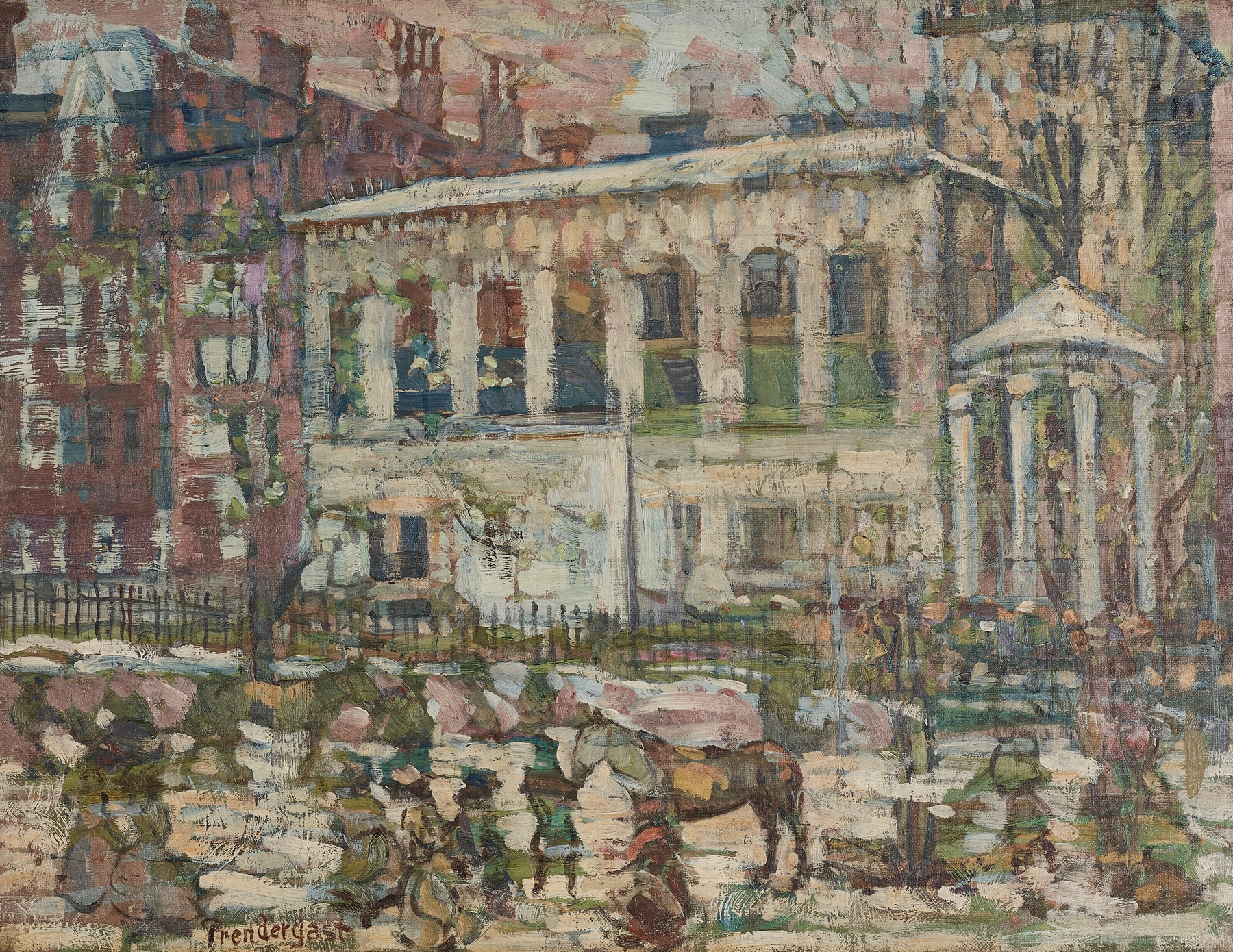 Snowy Day, Boston, by Maurice Prendergast, public domain