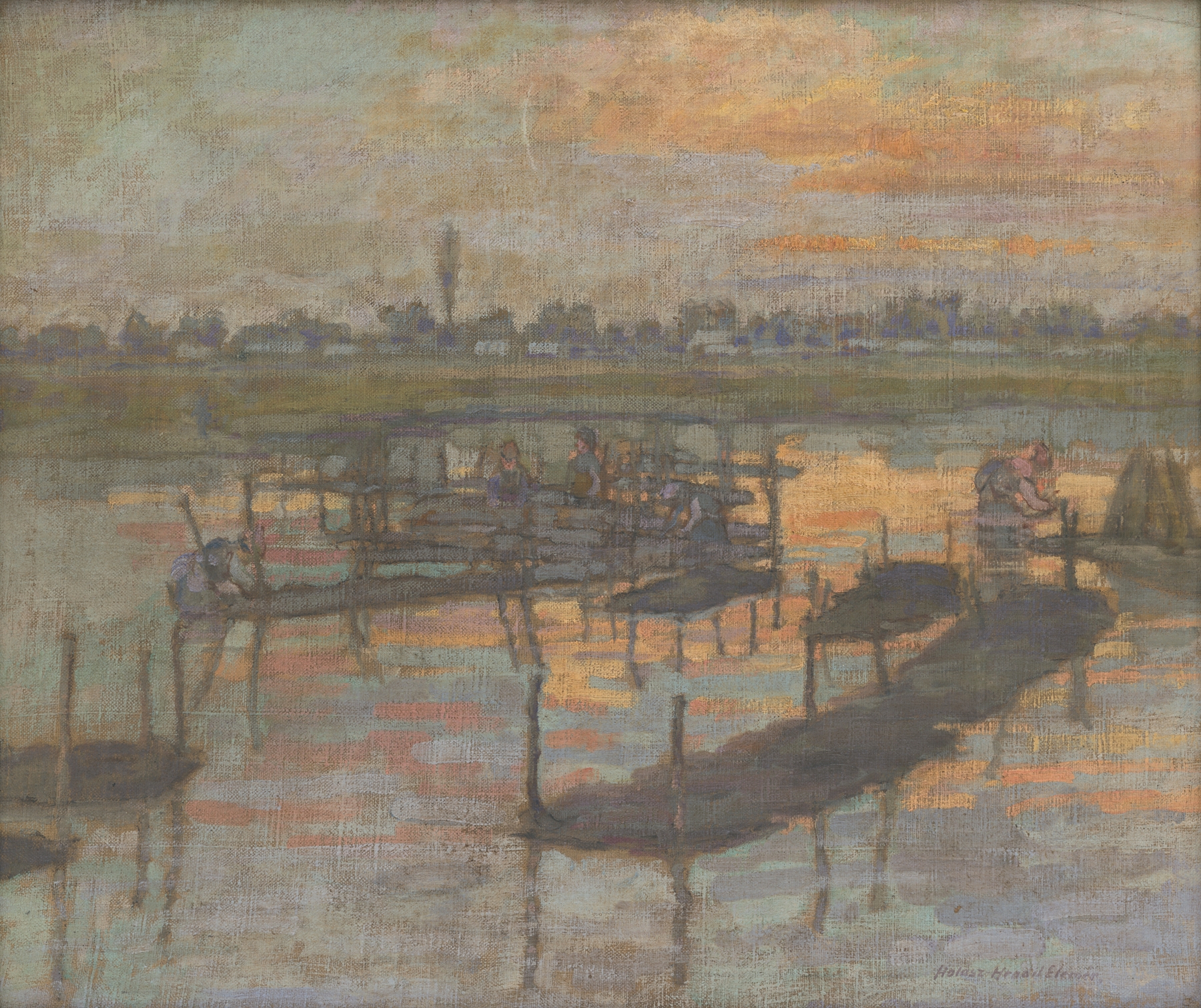 Máčanie konopí, by Elemír Halász-Hradil, public domain