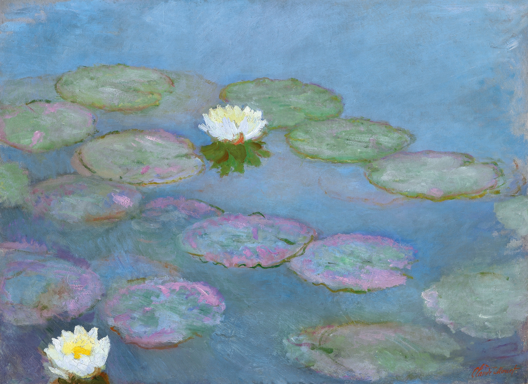 Nymphéas, by Claude Monet, public domain