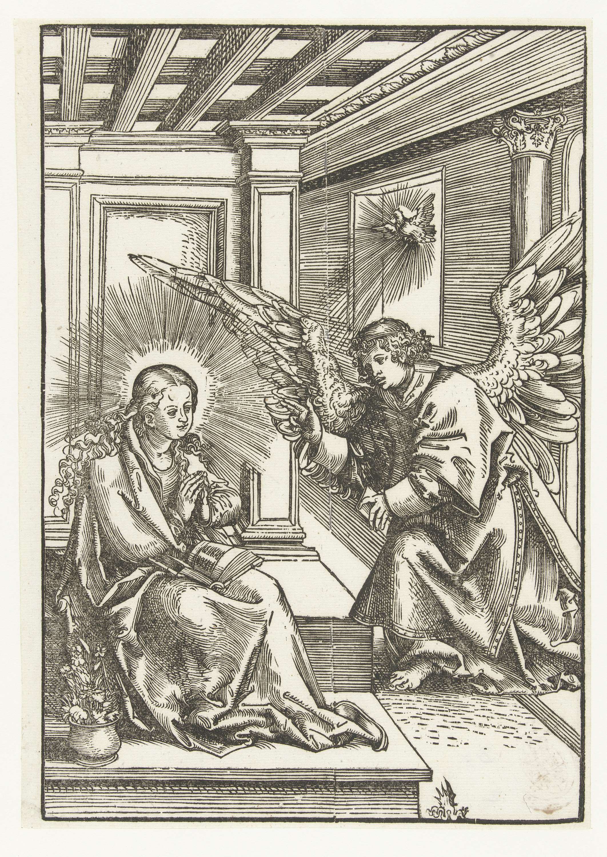 Annunciatie, by Lucas Cranach (I), public domain