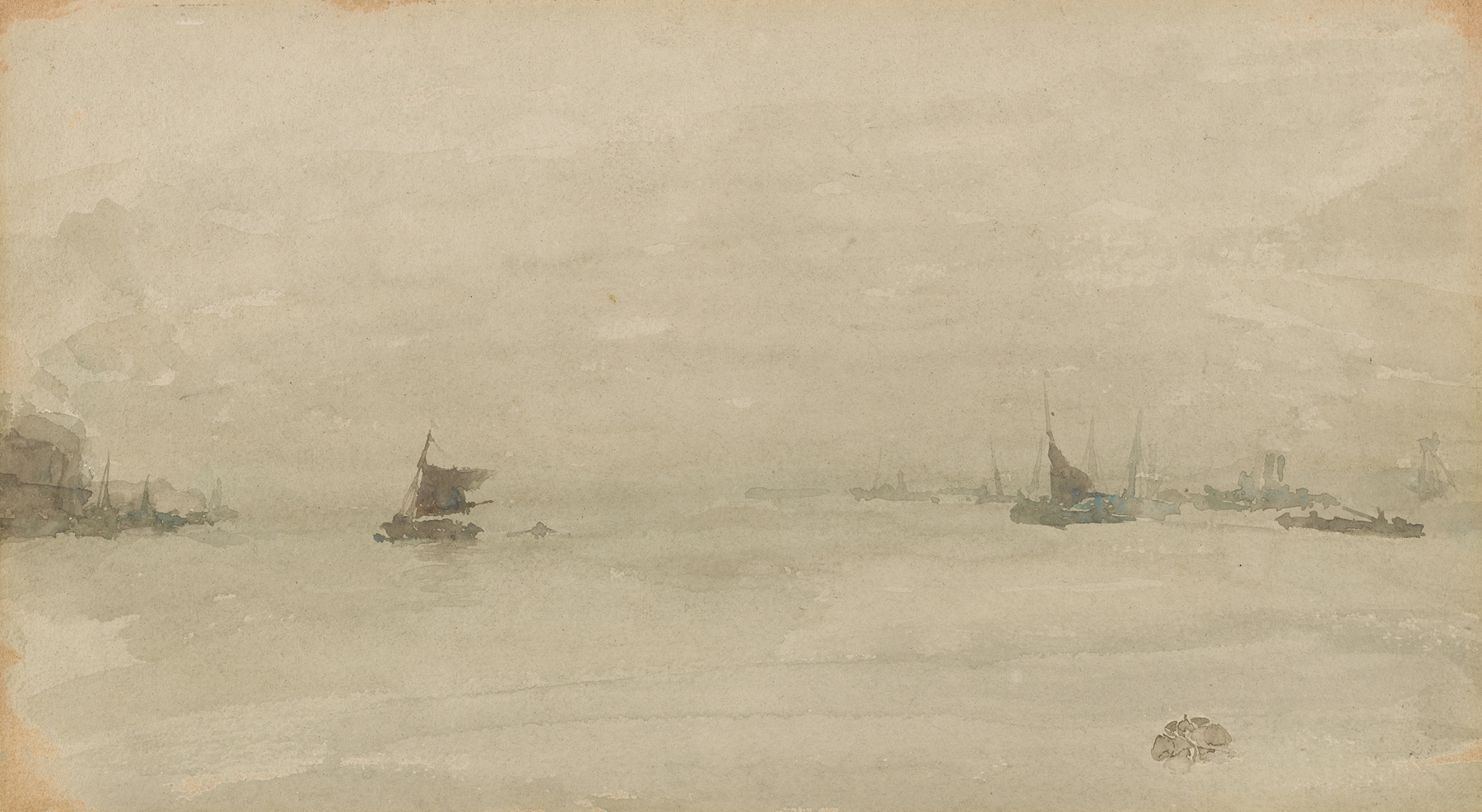 Grey and Silver–Liverpool, by James Abbott McNeill Whistler, public domain