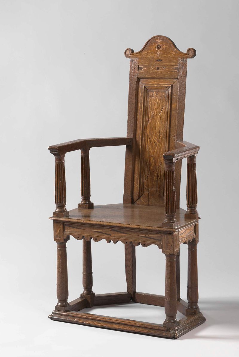 Silla de Jacoba de Baviera, madera, artista desconocido