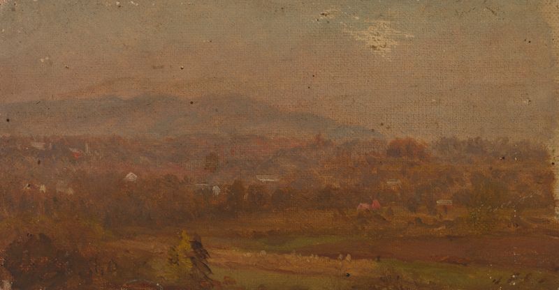 Paisagem com árvores de outono, pintura a óleo de Jasper Francis Cropsey