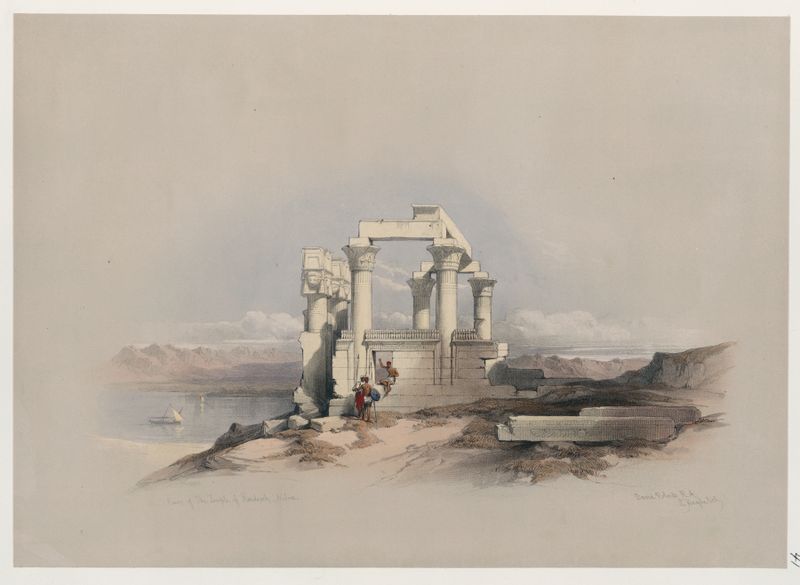 Ruinas del Templo de Kardeseh, pintura al óleo de David Roberts