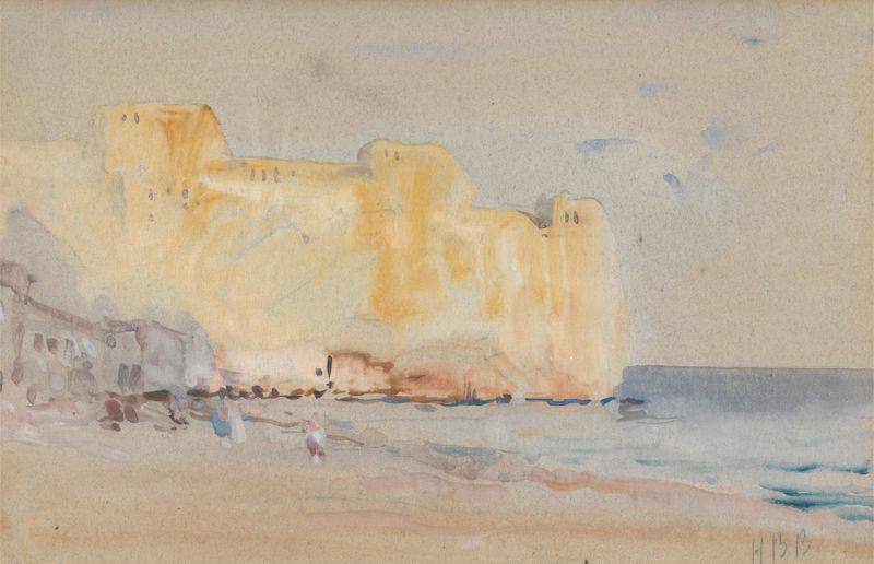 Paisaje que representa la tranquilidad en Ancona de Hercules Brabazon Brabazon, pintura al óleo.