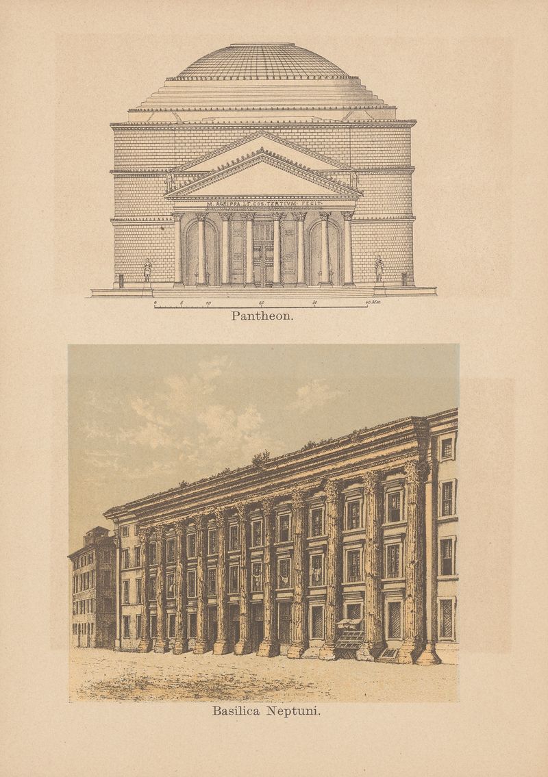 Neoclassicism architecture by Christoph Ziegler, Pantheon, Basilica Neptuni