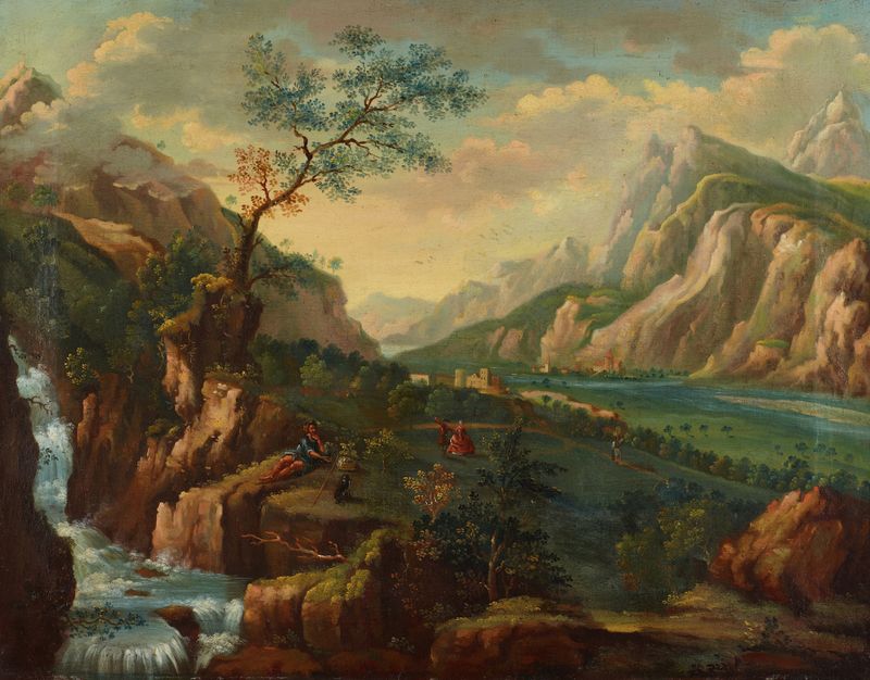 Landscape engraving by Johann Caspar Ulinger depicting Sarganserland