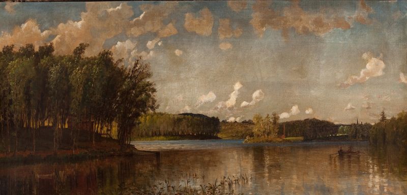 Paisagem impressionista do Rio Charles por D. Jerome Elwell