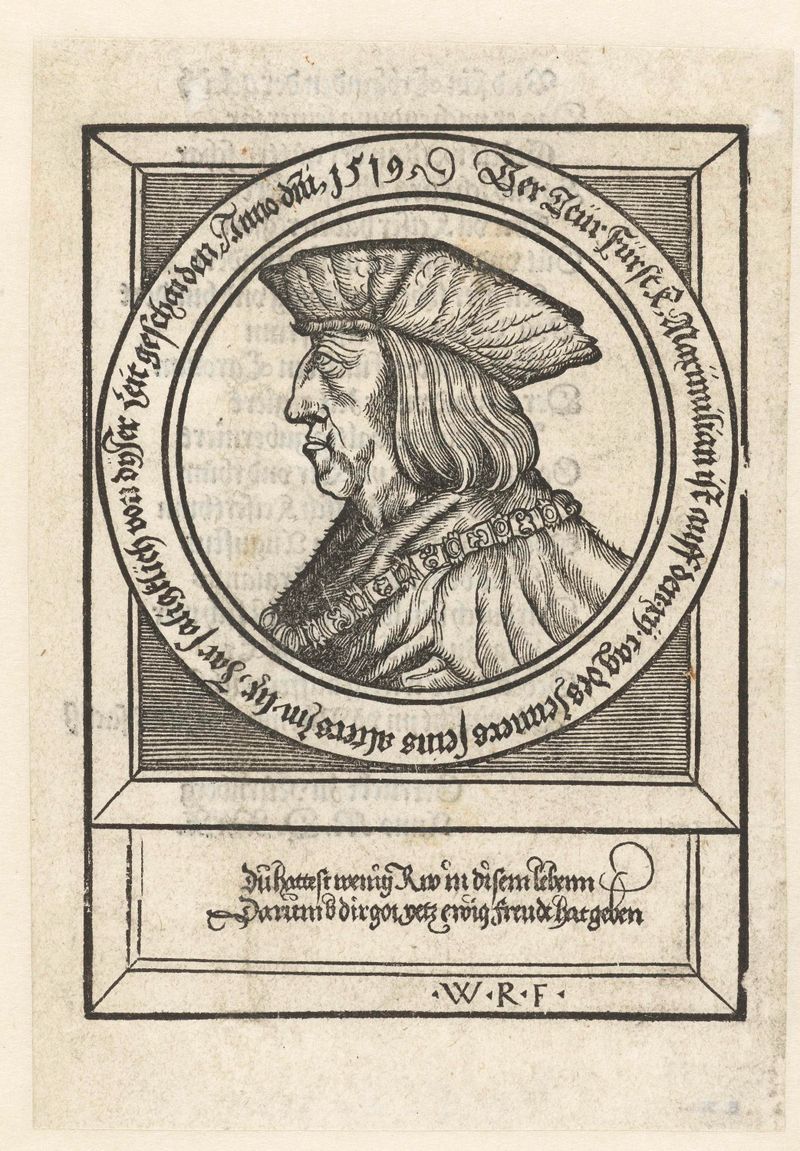 Portrait of Emperor Maximilian I by Albrecht Dürer, paper medium