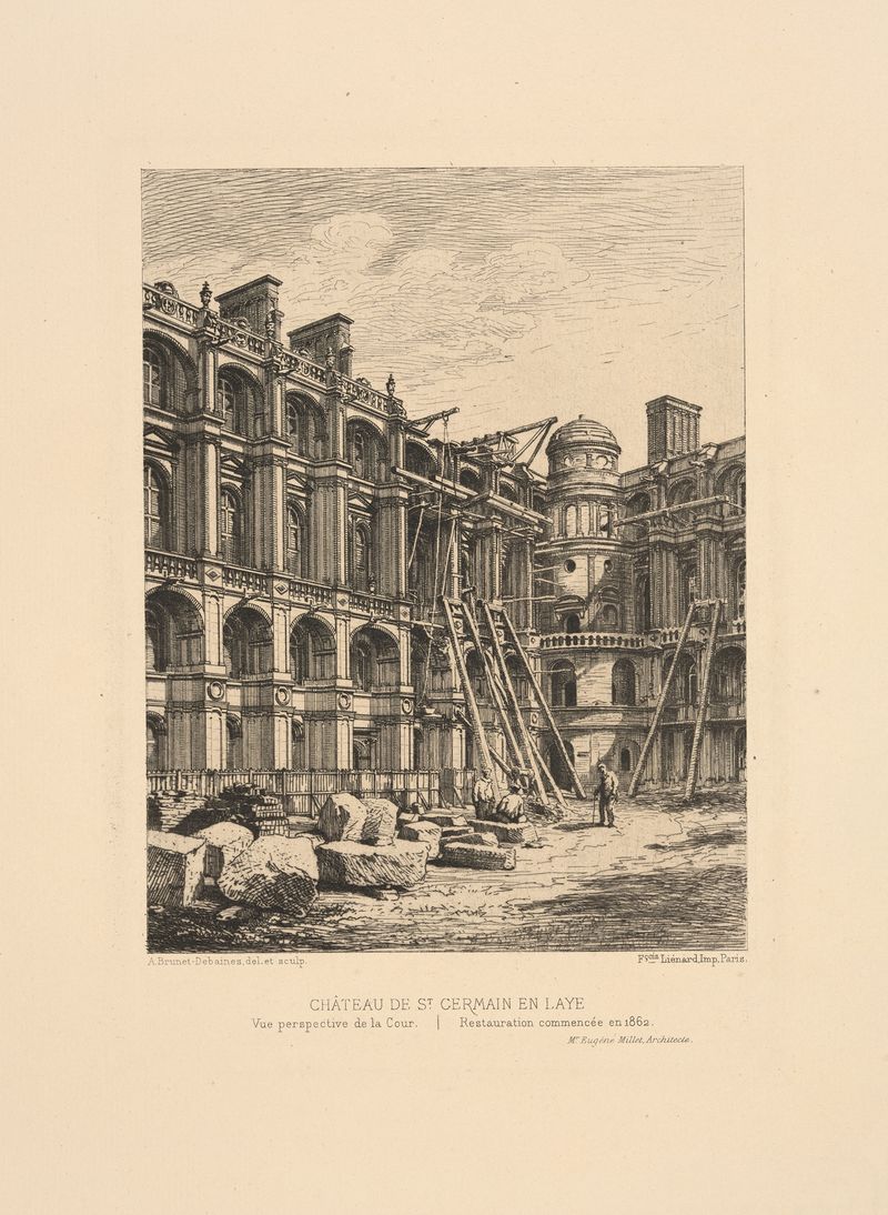 Chateau de St. Germain en Laye, architecture by Alfred Brunet-Debaines