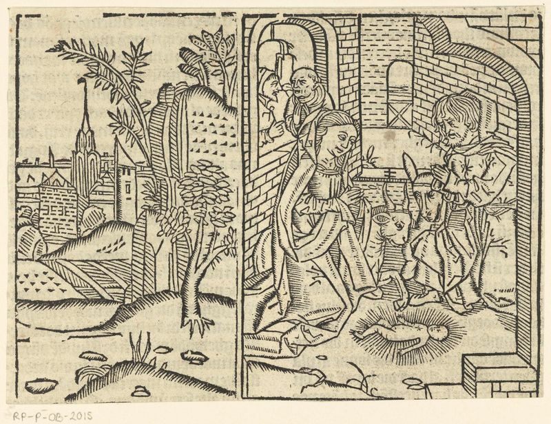 Geboorte van Christus by Master of Delft, paper medium, depicting divine birth with gentle light.