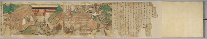 Pergaminho religioso em papel de Monk Musashi Hōgen