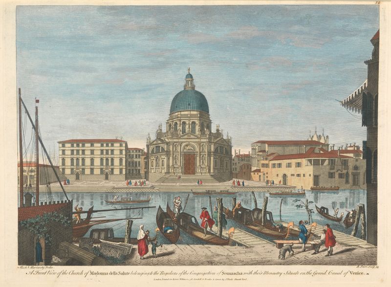 Rococo architecture of the Church of Madonna della Salute by Remi Parr