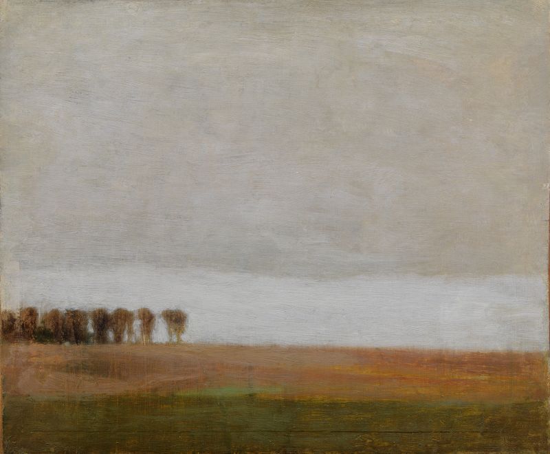 View of Jægersborg Allé, oil on canvas by Vilhelm Hammershøi