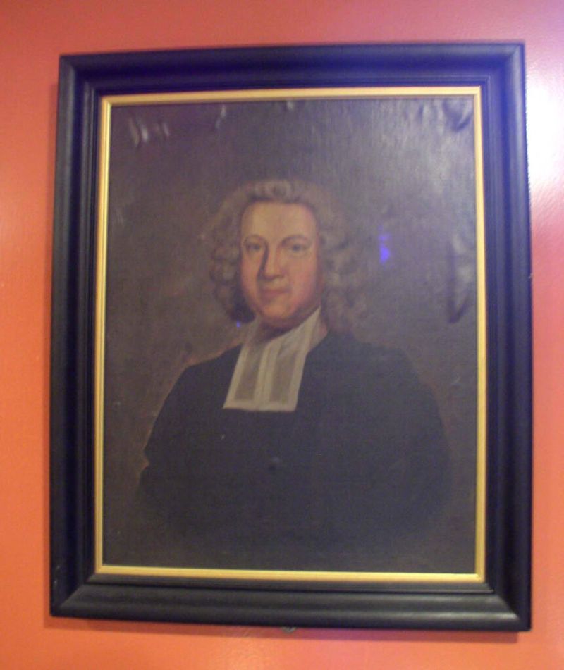 Retrato de Samuel Mather, óleo sobre lienzo de un artista no identificado