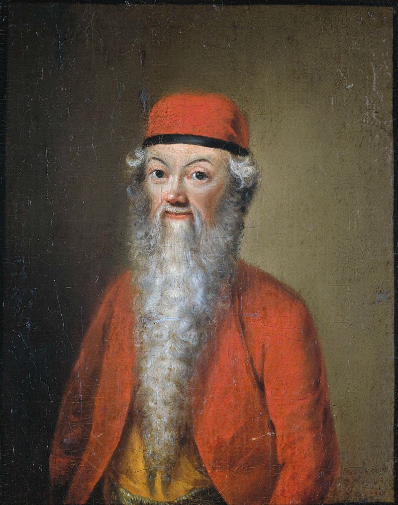 Retrato de Jean-Etienne Liotard, óleo sobre painel de artista desconhecido