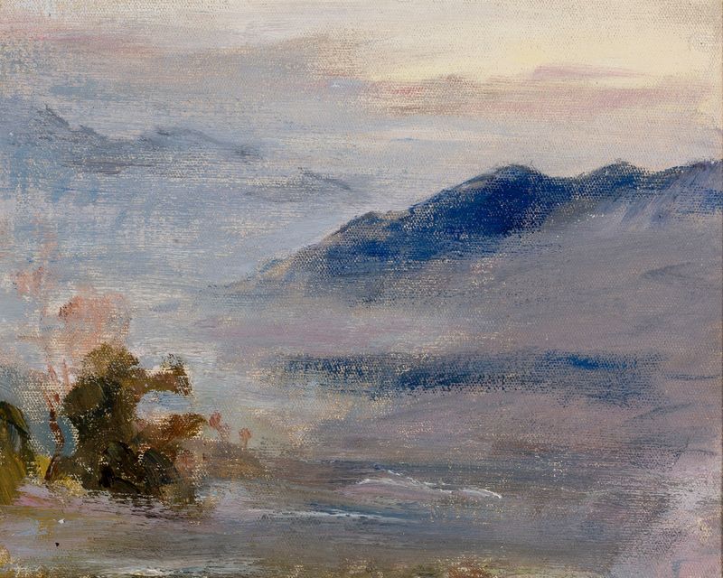 Paisagem dos Himalaias em óleo sobre tela por Jan Ciągliński
