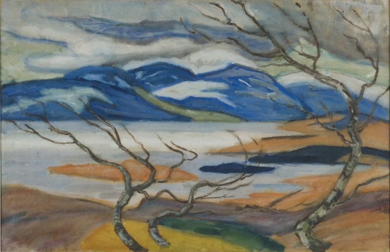 Impressionist landscape of Torne Marsh in Spring by Helmer Osslund