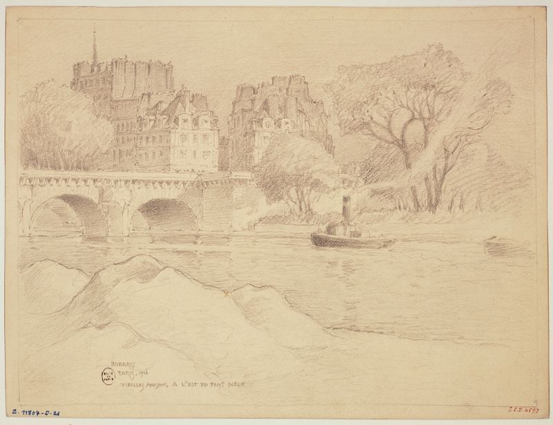 La Seine et le Pont Neuf de Ferdinand Boberg, paisaje modernista