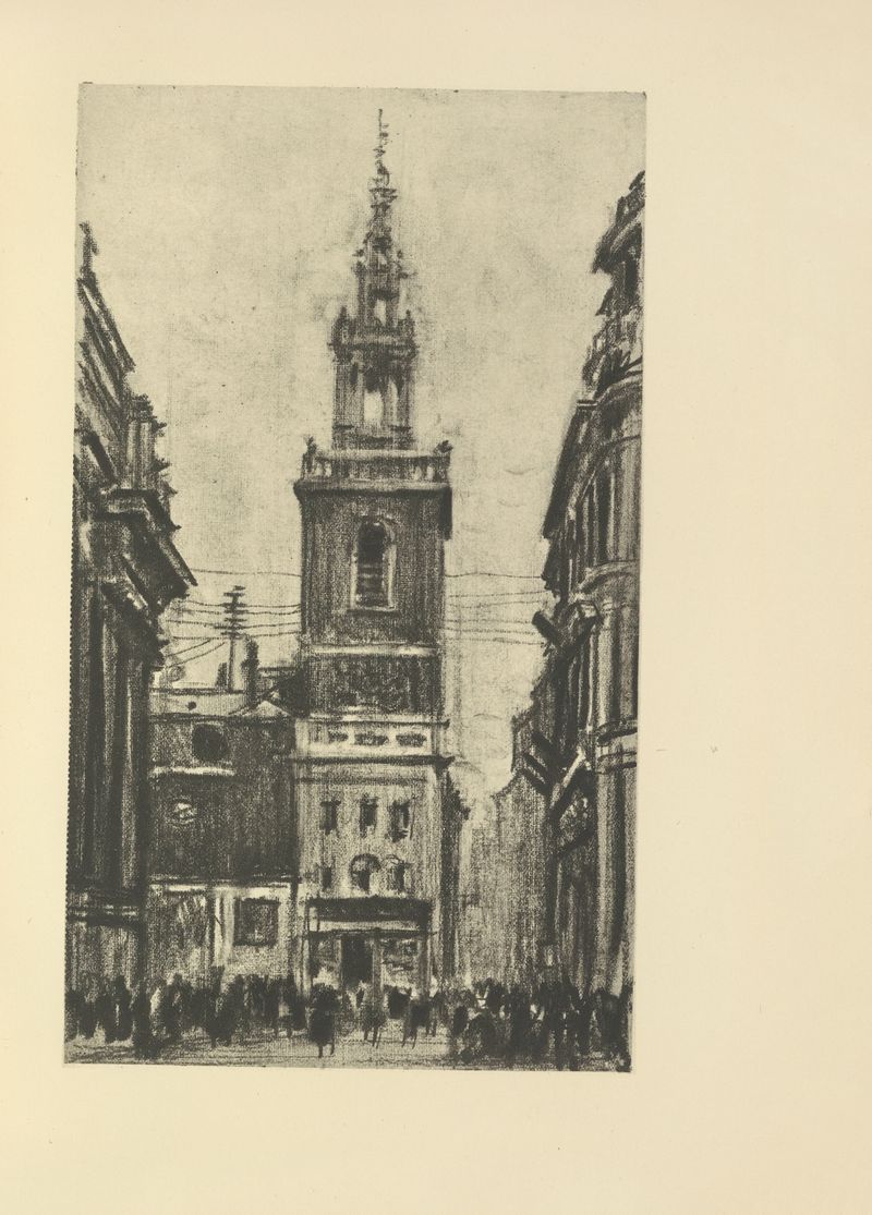 St. Stephen’s, Walbrook de Joseph Pennell, medio desconocido