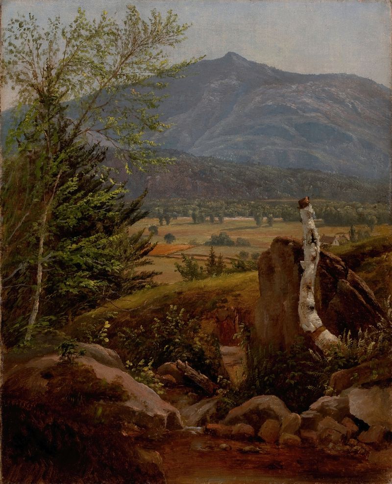 Landscape of Moat Mountain, New Hampshire by Edward W. Nichols, oil on canvas