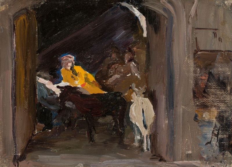 Paisagem representando Damasco por Jan Ciągliński, pintura a óleo