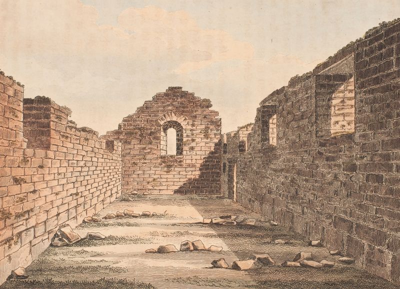 Landscape of ruins in Kirkeruin på Grønland by Oluf Olufsen Bagge