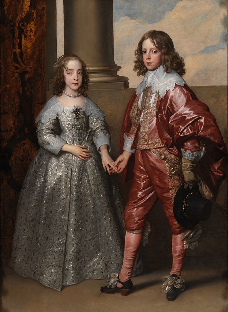 Retrato de Mary Stuart y William II, óleo sobre lienzo de Anthony van Dyck