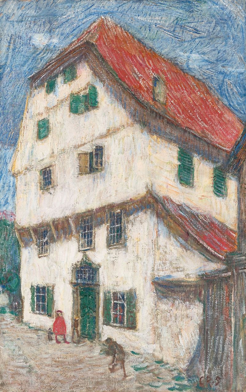 Haus der Familie Andernach, oil on canvas by Christian Rohlfs