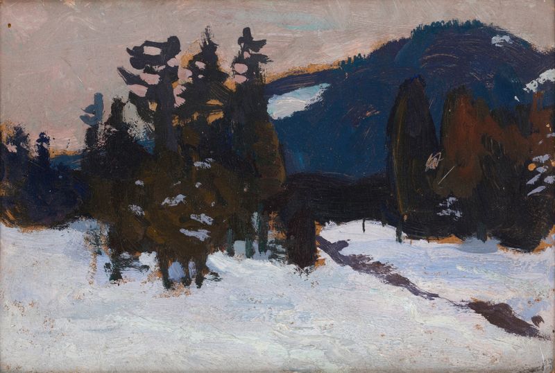 Evening under Koziniec de Jan Stanisławski, impresionismo, paisaje