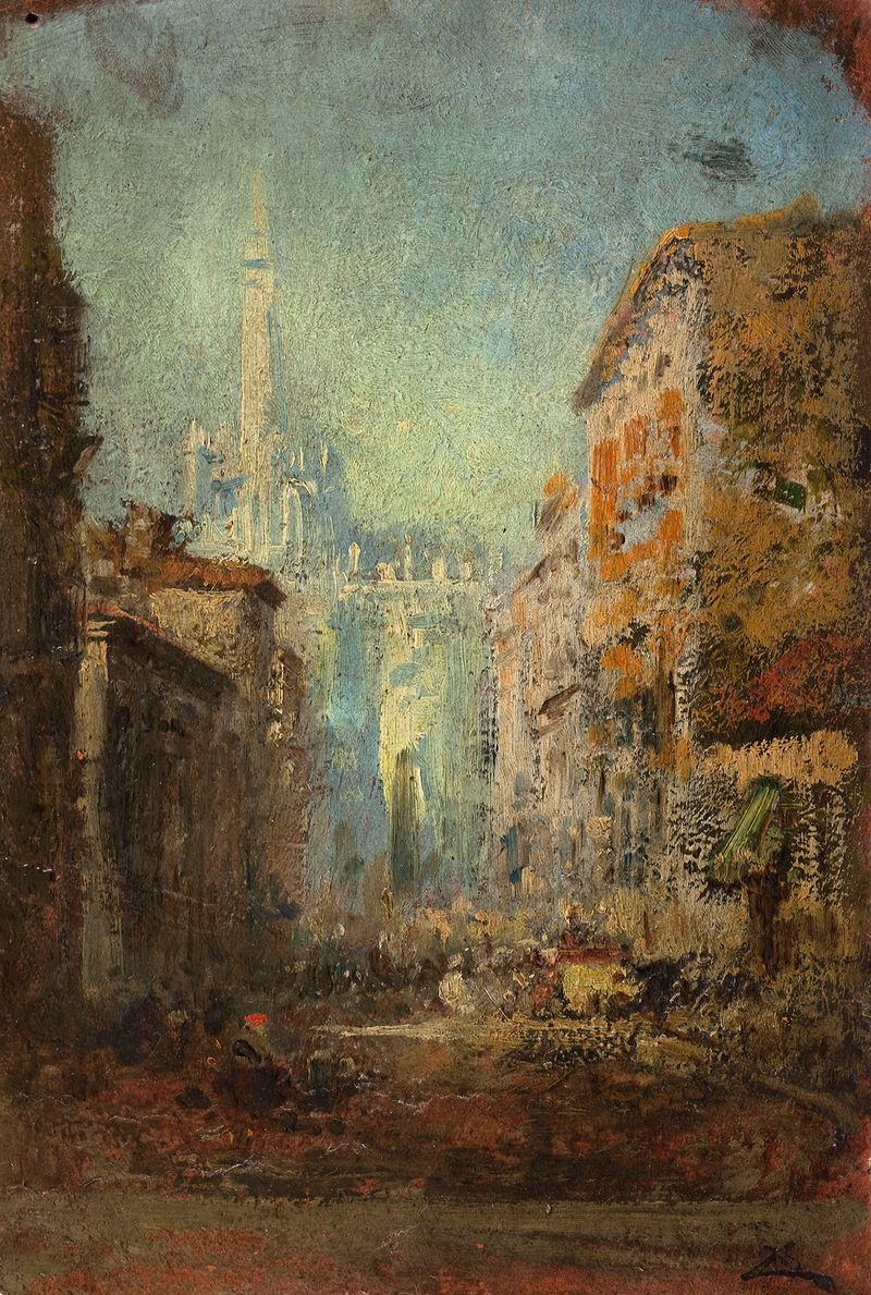 Le Dôme de Milan de Félix Ziem, arquitectura del siglo XIX