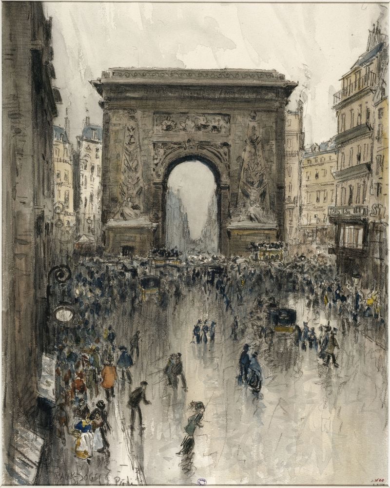 La porte Saint-Denis de Frank Myers Boggs, óleo sobre tela representando um arco.