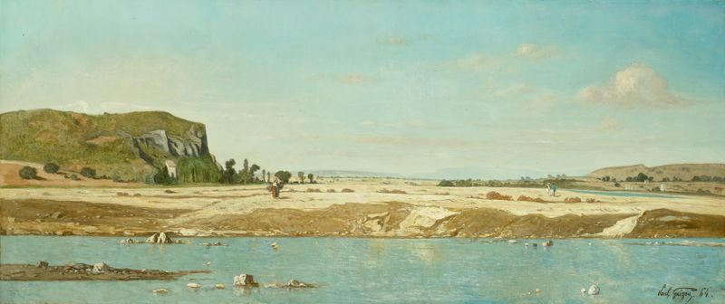 As Margens do Rio Durance em Saint Paul, pintura a óleo de Paul-Camille Guigou