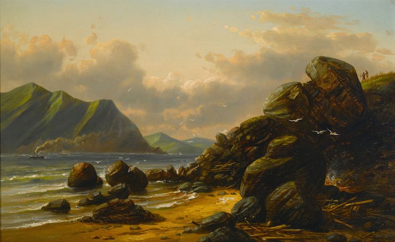 Landscape of Land’s End, San Francisco by Ferdinand Richardt, oil painting