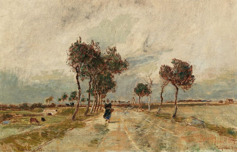 An Avenue in Cayeaux de Rudolf Ribarz, impressionismo, retratando uma paisagem vibrante