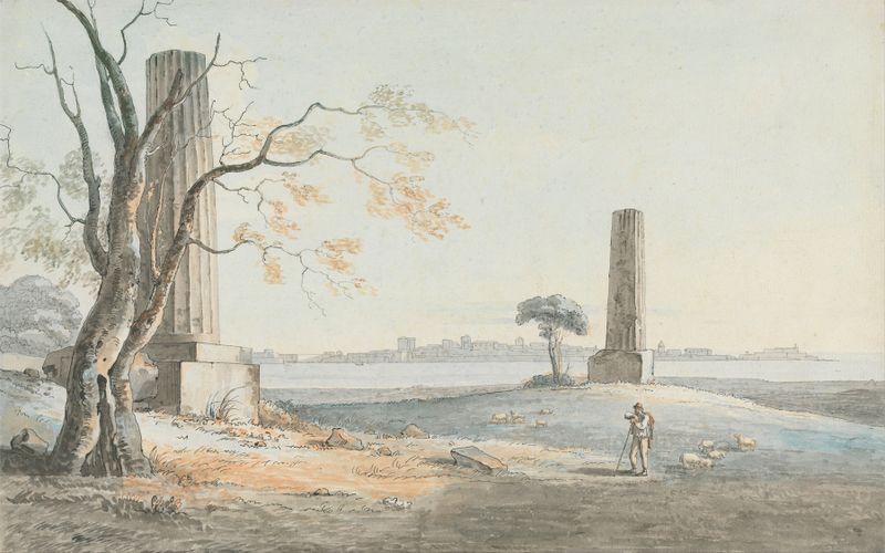 Remains of the Temple of Olympian Jove, architecture by Henry Tresham