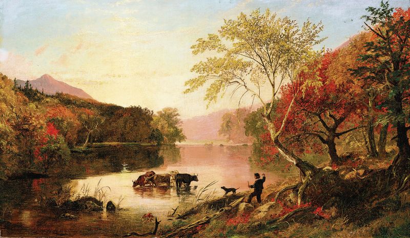 Autumn on the Hudson River, oil painting by Jasper Francis Cropsey