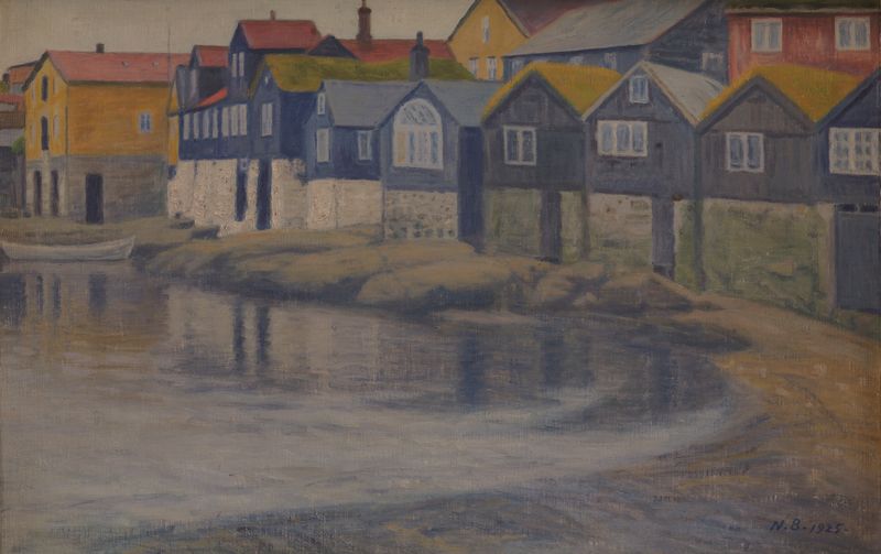 Old houses in Tórshavn by Niels Bjerre, medium unknown