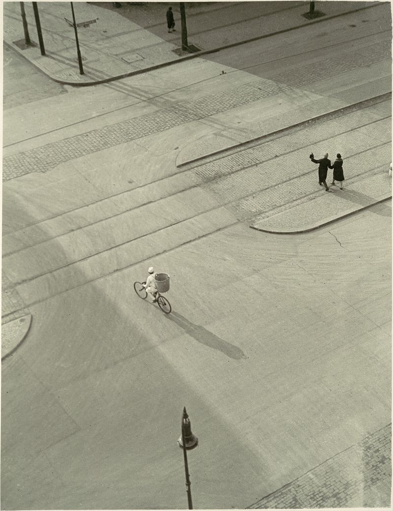 Abstract composition with geometric shapes by László Moholy-Nagy, 1930.