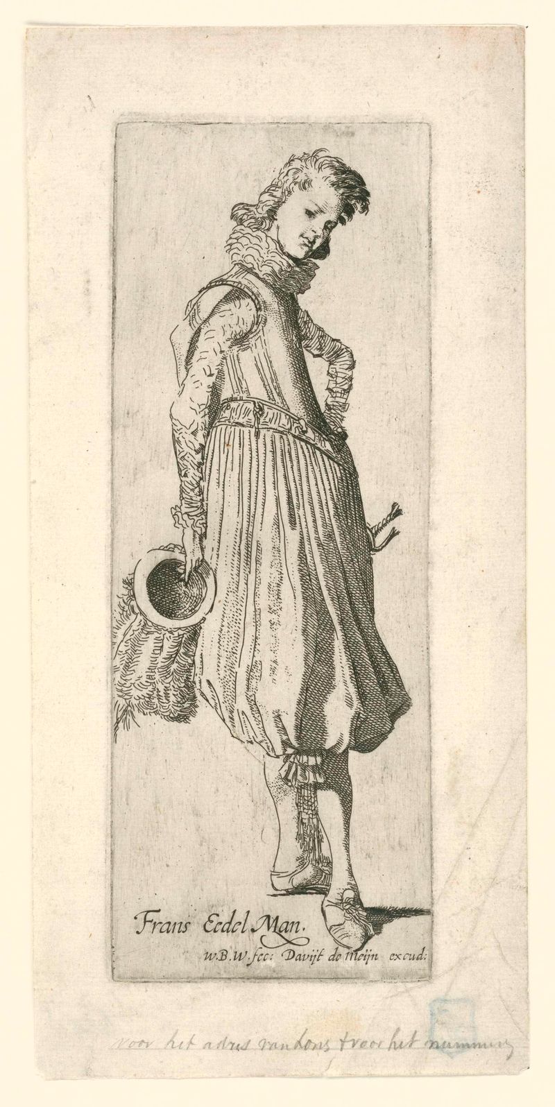 Etching of two noblemen by Willem Pietersz Buytewech
