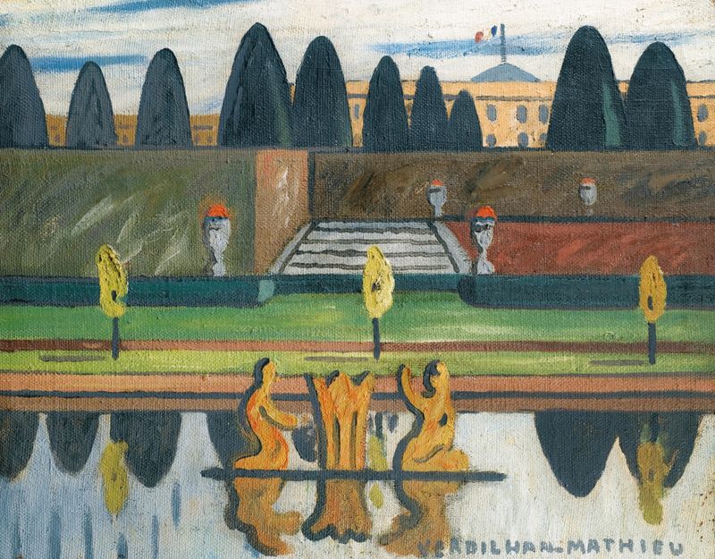 Paisagem de Le parc de Versailles de Louis-Mathieu Verdilhan, meio desconhecido