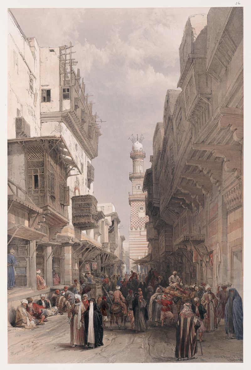 Mesquita El Mooristan, Cairo de David Roberts, Arte Islâmica