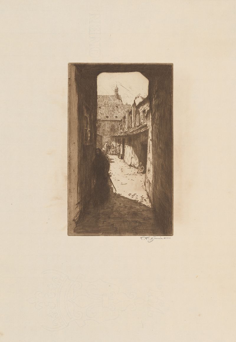 Escena figurativa que representa una figura en luz suave, pintura al óleo de Tavík František Šimon