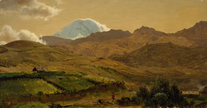 Paisaje de Mount Chimborazo, pintura al óleo de Frederic Edwin Church