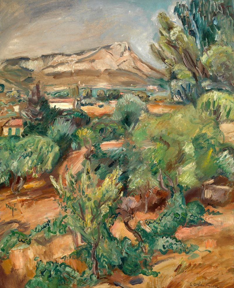 The Mountain Coudon Seen from Cap Brun, oil painting by Emile Othon Friesz