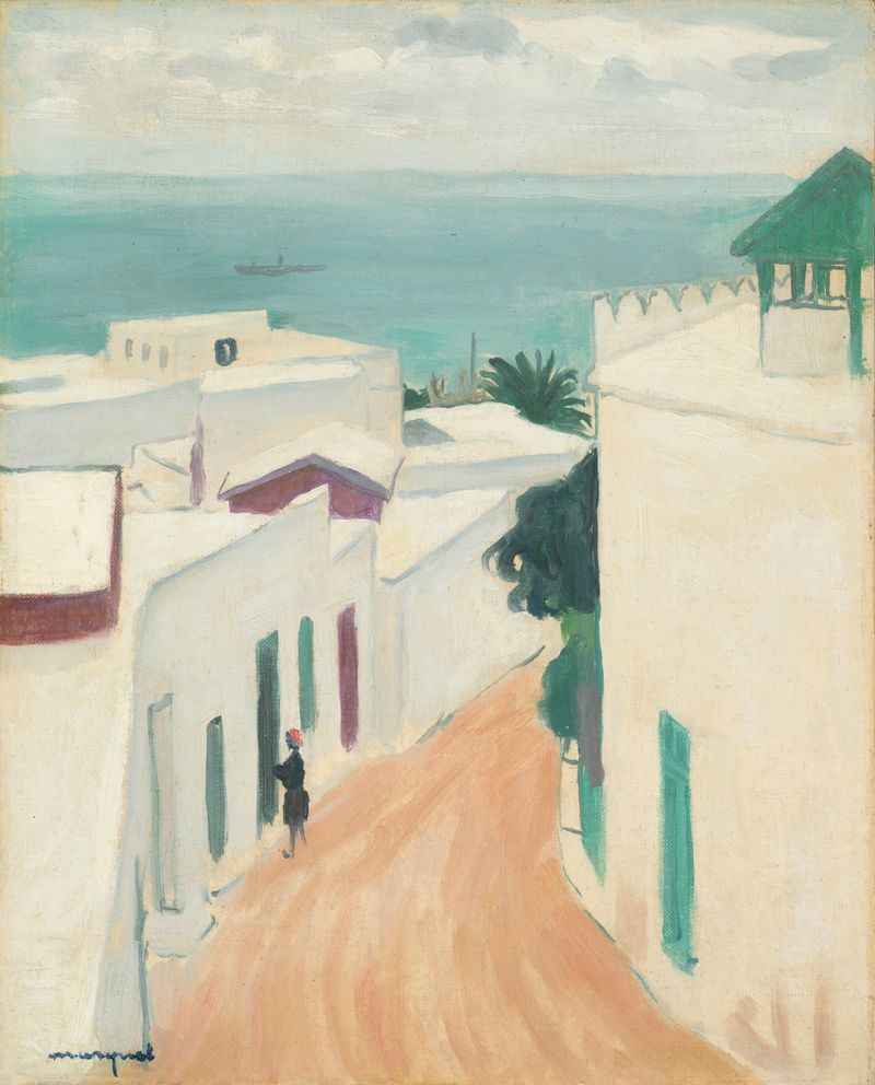 Une rue de Albert Marquet, óleo sobre lienzo que representa una calle de la ciudad con luz y arquitectura