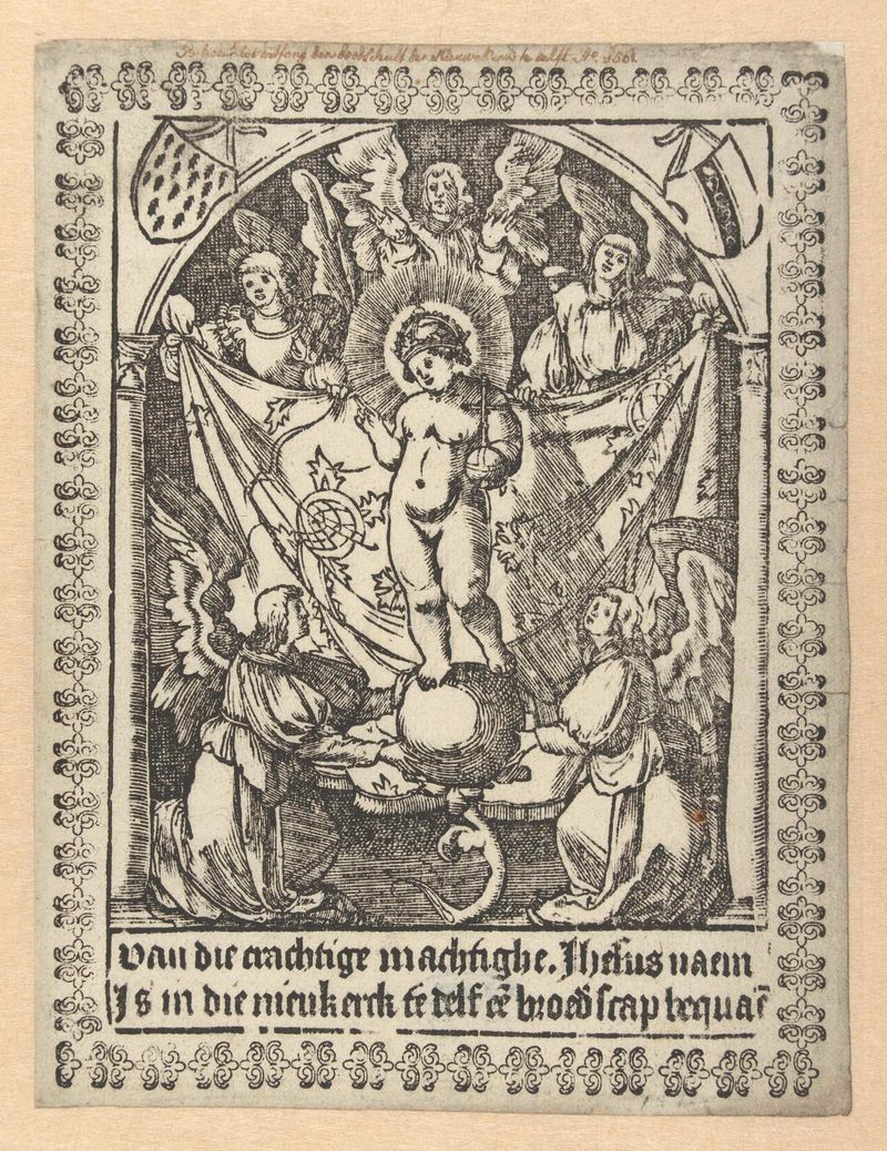 Representação religiosa de figuras de irmandade de Jacob Cornelisz van Oostsanen, meio papel