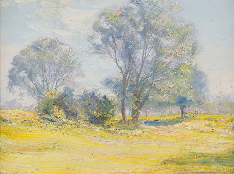 Summer Landscape IV de Julian Klein Von Diepold, impressionismo, retratando colinas exuberantes e luz solar